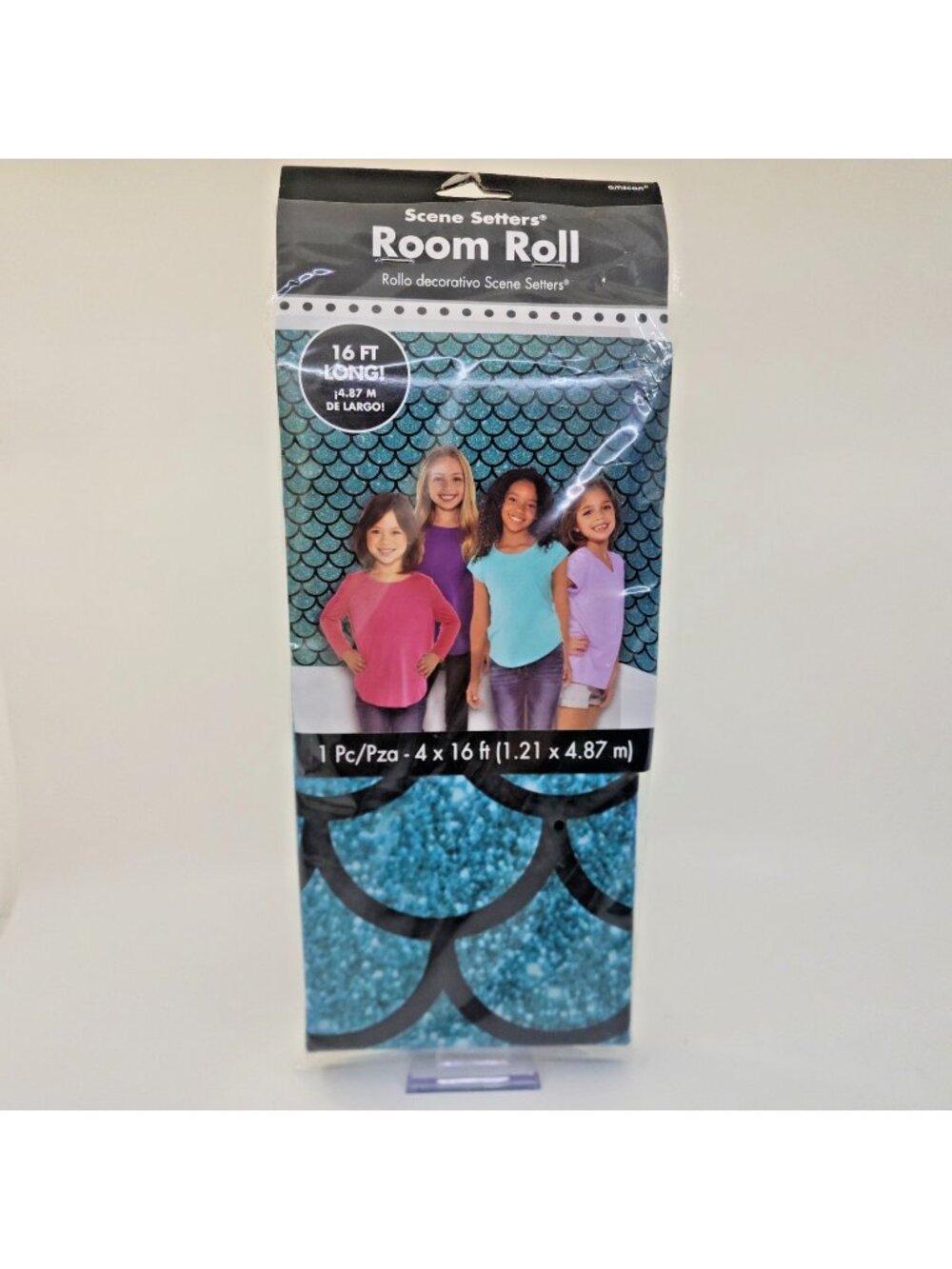 Scene Setters Mermaid Scales Wall Decoration Room Roll for Photo Backdrop 16 FT